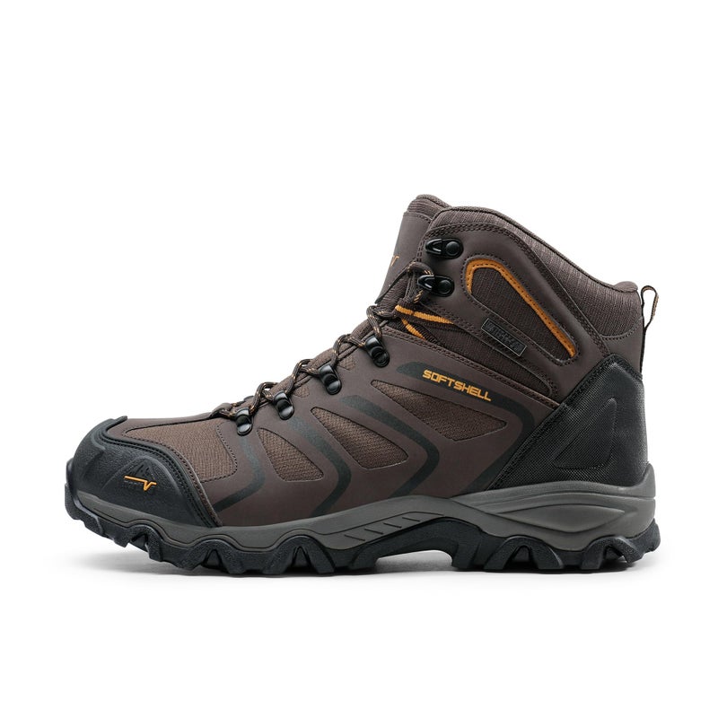 NORTIV 8 Men's Ankle High Waterproof Hiking Boots Outdoor Lightweight Shoes Trekking Trails Armadillo,Size 7,Brown/Black/Tan,160448_M - Image 2